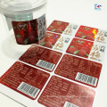 Glossy lamination coated paper ice cream stickers take away food labels